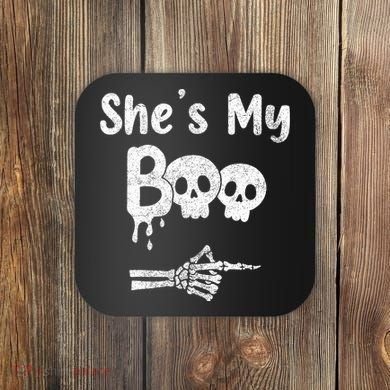 She’S My Boo Skull Face Coaster