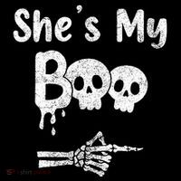She’S My Boo Skull Face Women's Hoodie thumb 2