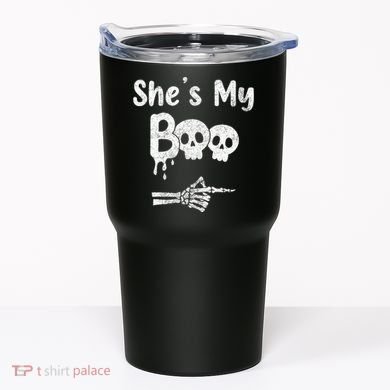 She’S My Boo Skull Face Tumbler