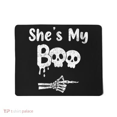 She’S My Boo Skull Face Mousepad