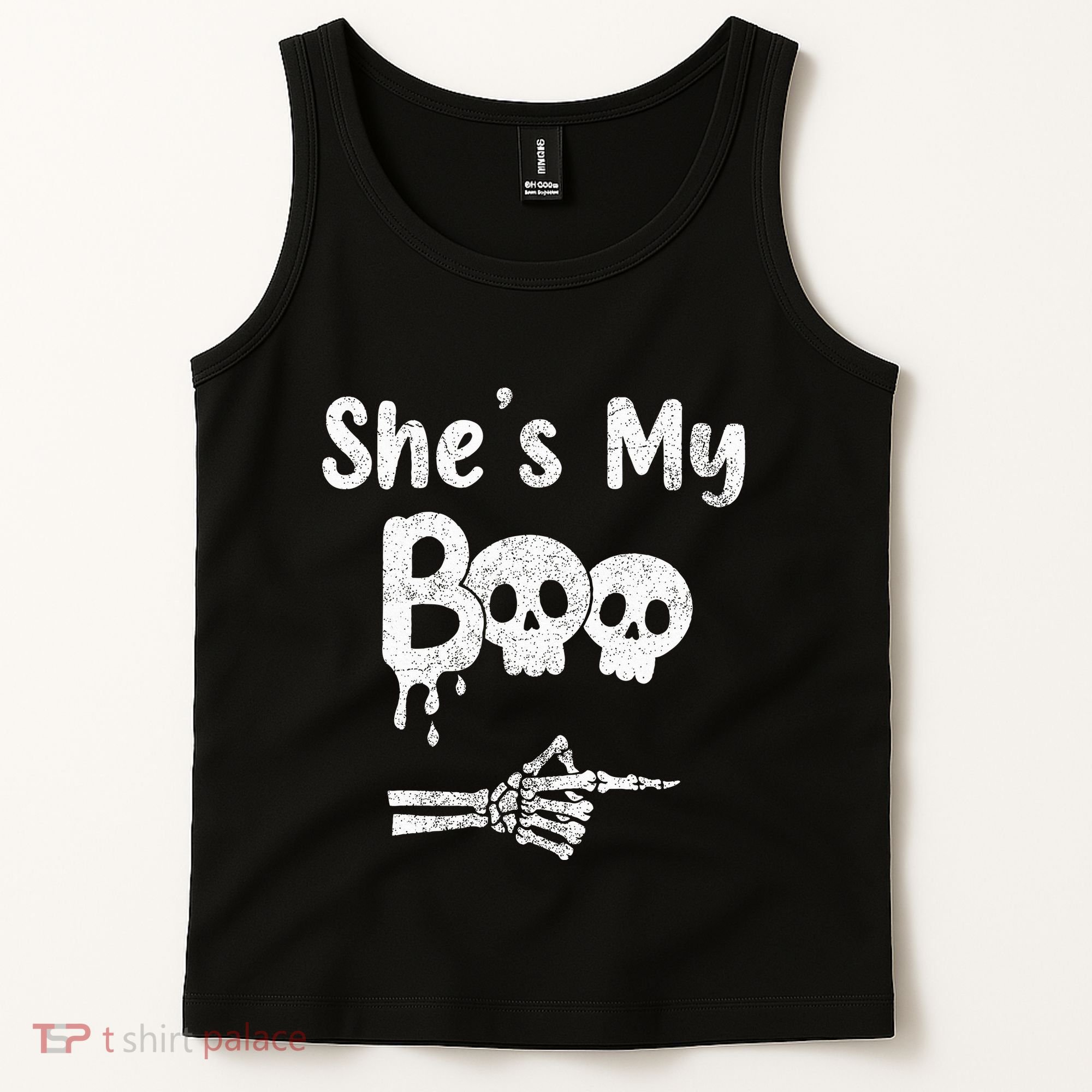 She’S My Boo Skull Face Tank Top