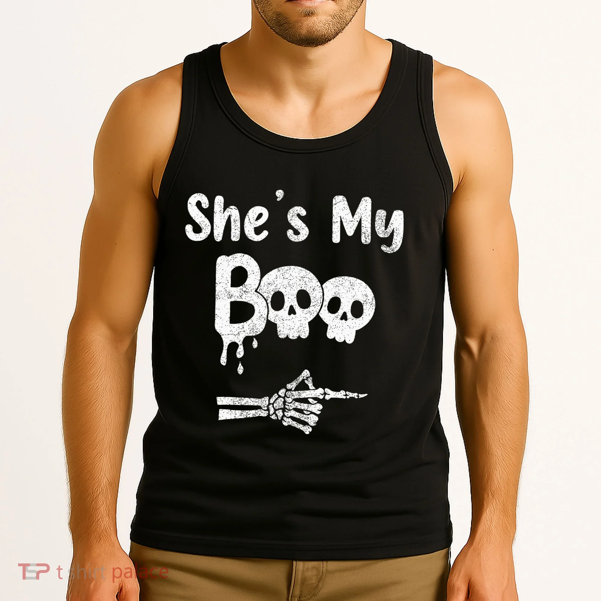 She’S My Boo Skull Face Tank Top