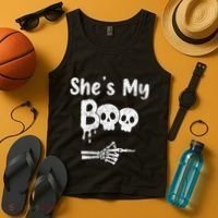 She’S My Boo Skull Face Tank Top thumb 4
