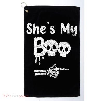 She’S My Boo Skull Face Golf Towel