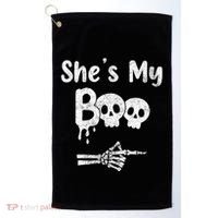 She’S My Boo Skull Face Golf Towel thumb 0