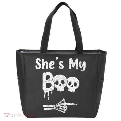 She’S My Boo Skull Face Tote Bag