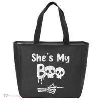 She’S My Boo Skull Face Tote Bag thumb 0