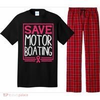 Save Motor Boating Funny Breast Cancer Pink Ribbon Men Gift Pajama Set thumb 0