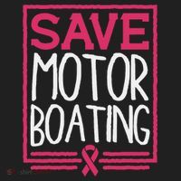 Save Motor Boating Funny Breast Cancer Pink Ribbon Men Gift Tumbler thumb 3