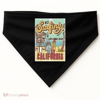 Santa Monica Beach California USA-Made Doggie Bandana