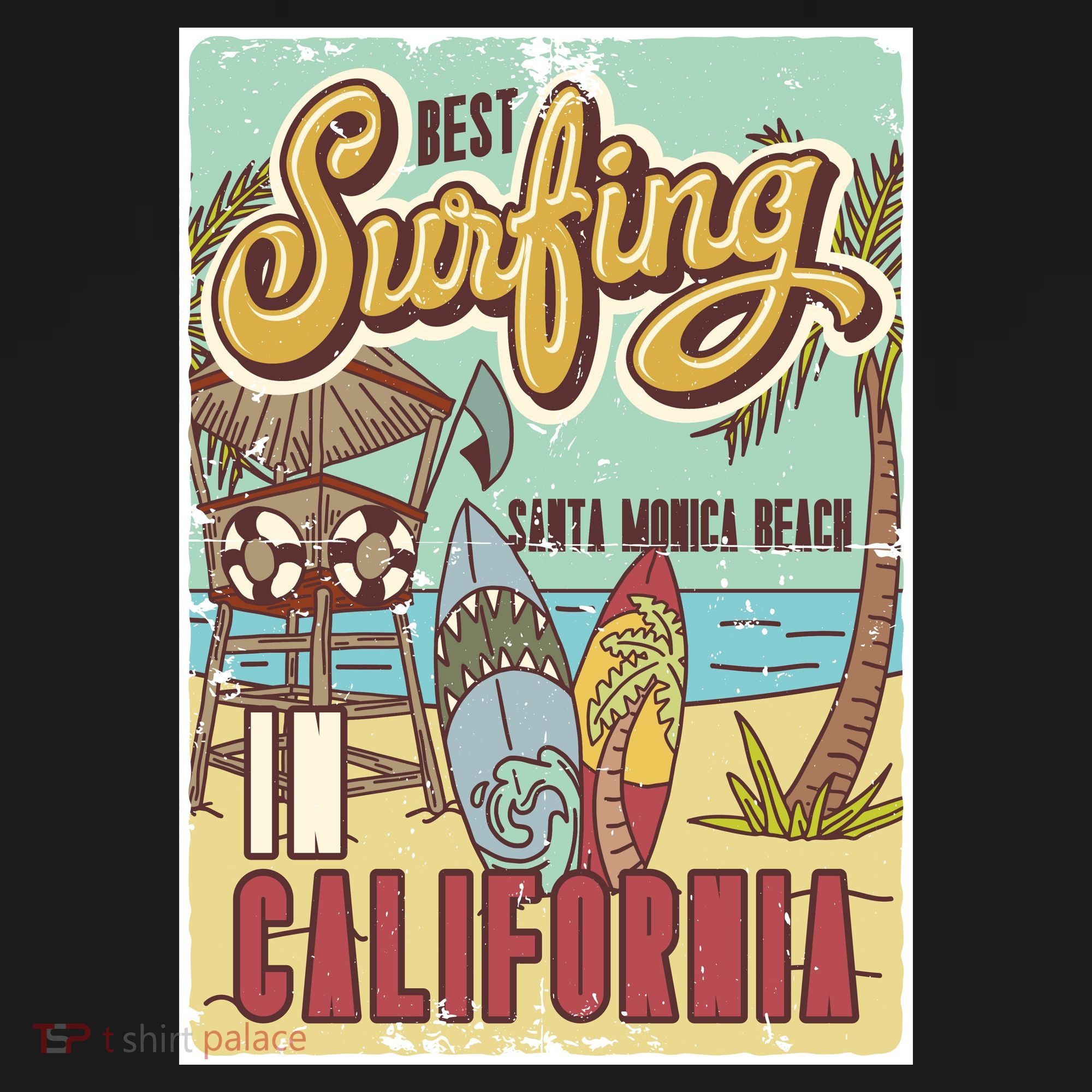 Santa Monica Beach California Button