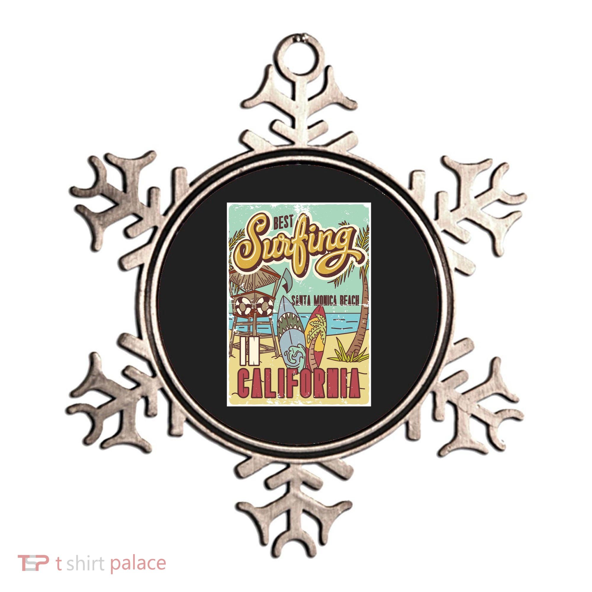 Santa Monica Beach California Ornament