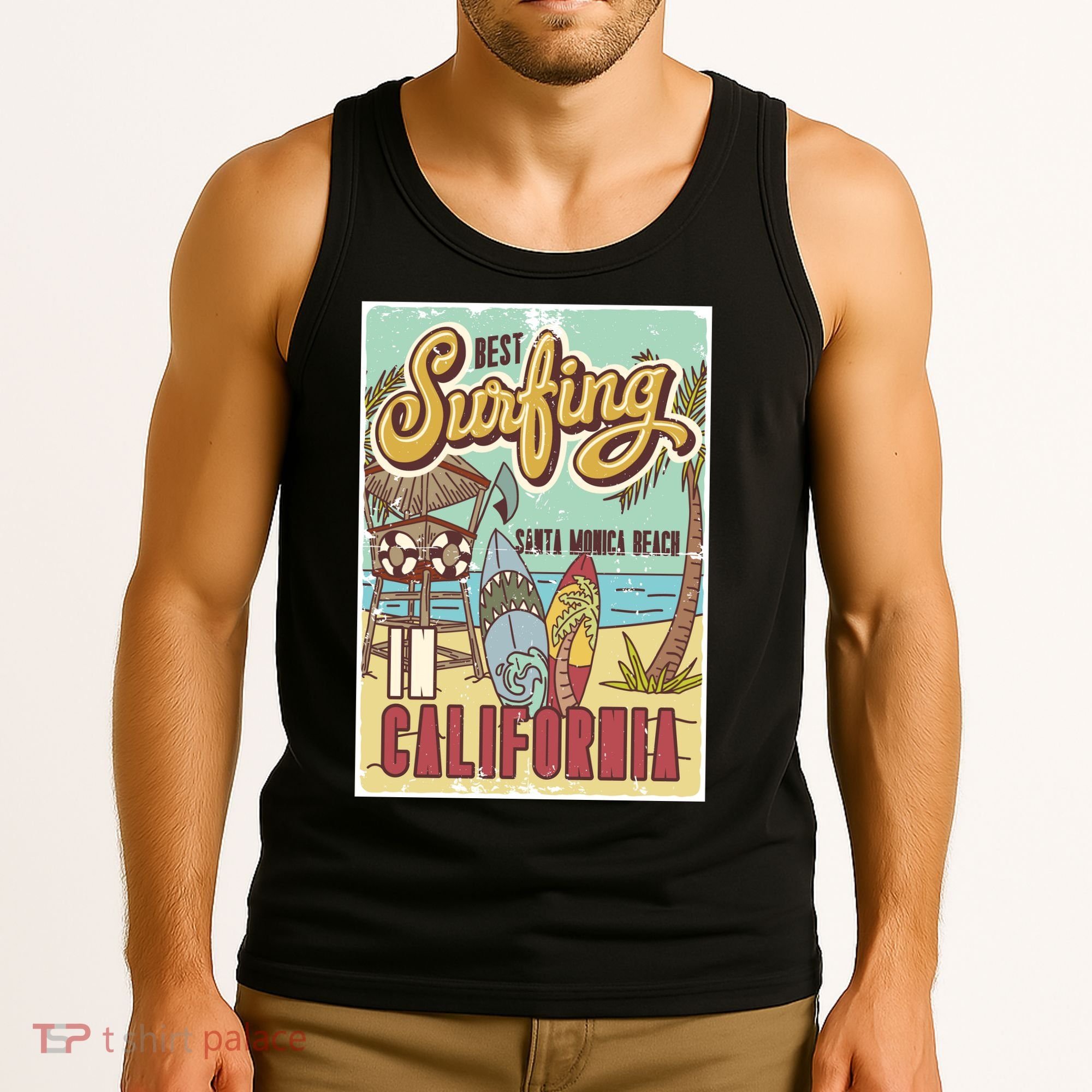 Santa Monica Beach California Tank Top