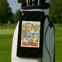 Santa Monica Beach California Golf Towel thumb 2