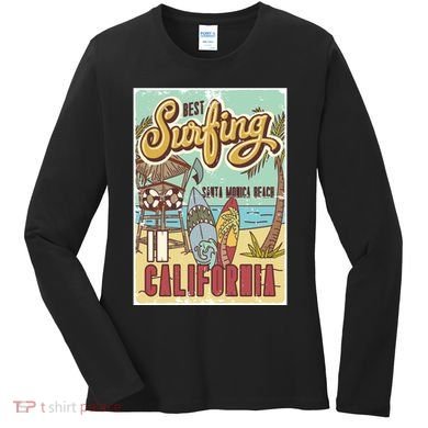 Santa Monica Beach California Women's Long Sleeve Shirt