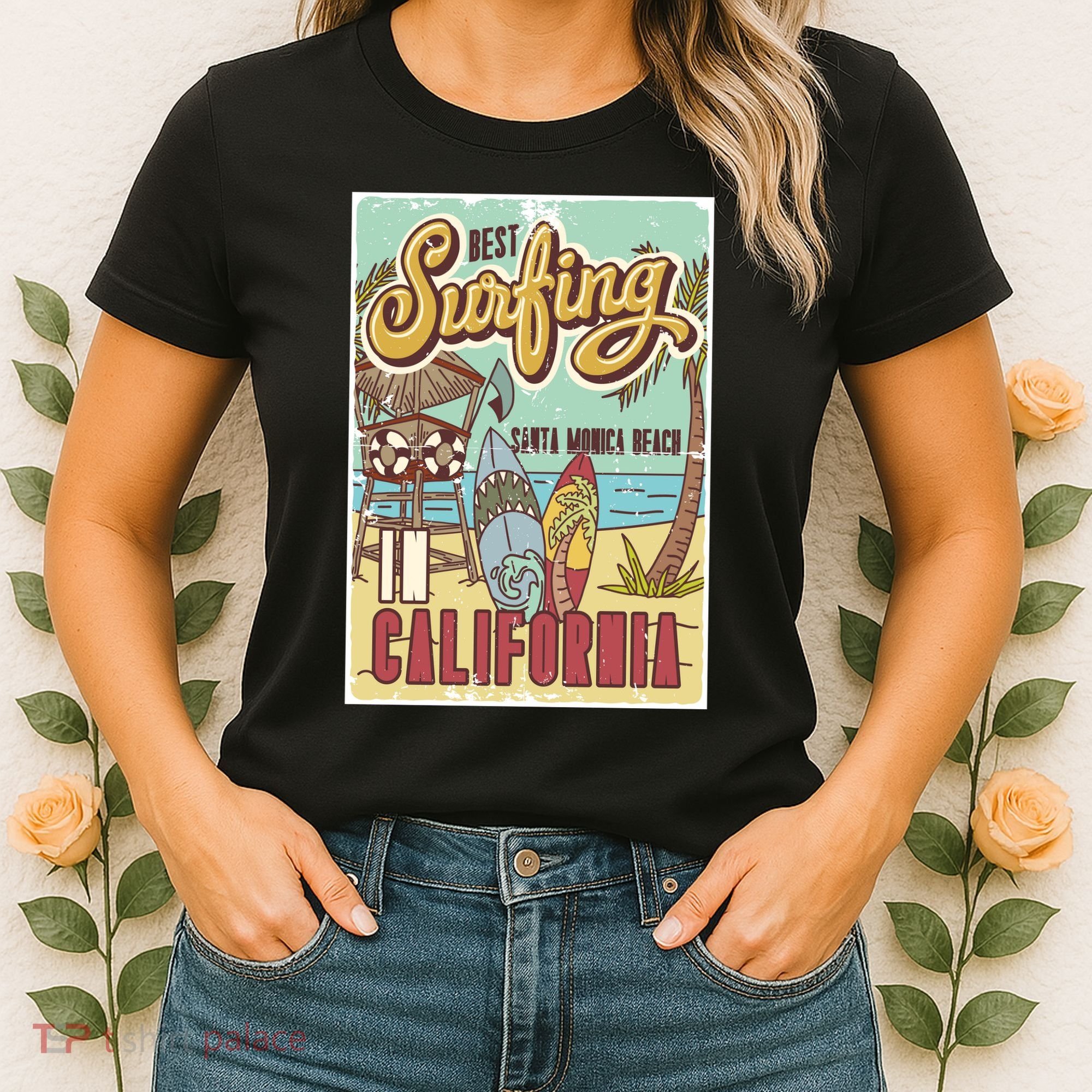 Santa Monica Beach California Women's T-Shirt