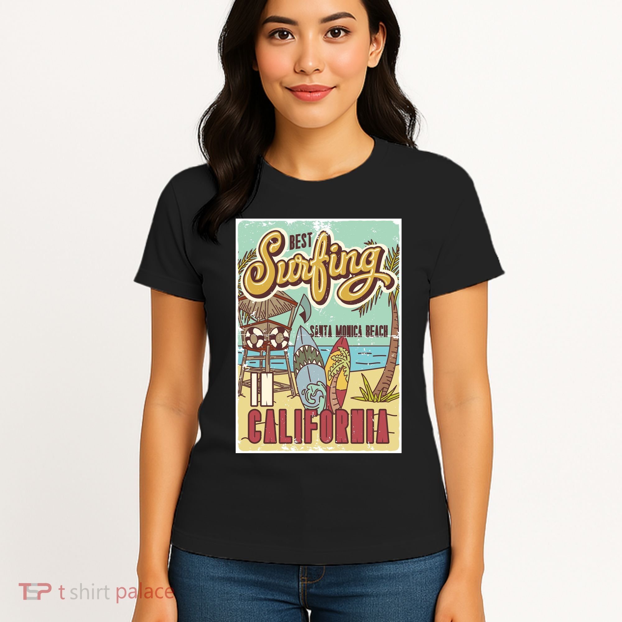 Santa Monica Beach California Women's T-Shirt