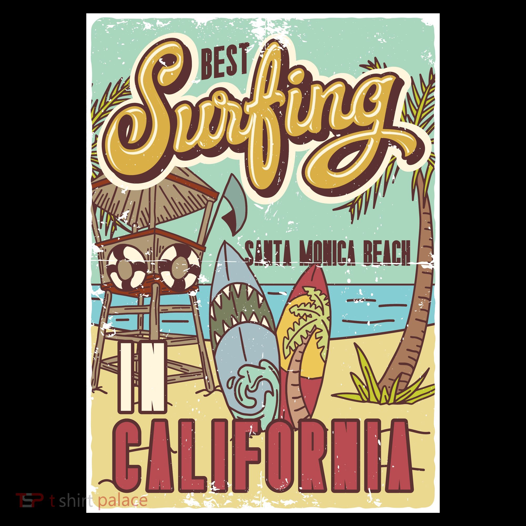 Santa Monica Beach California Women's T-Shirt
