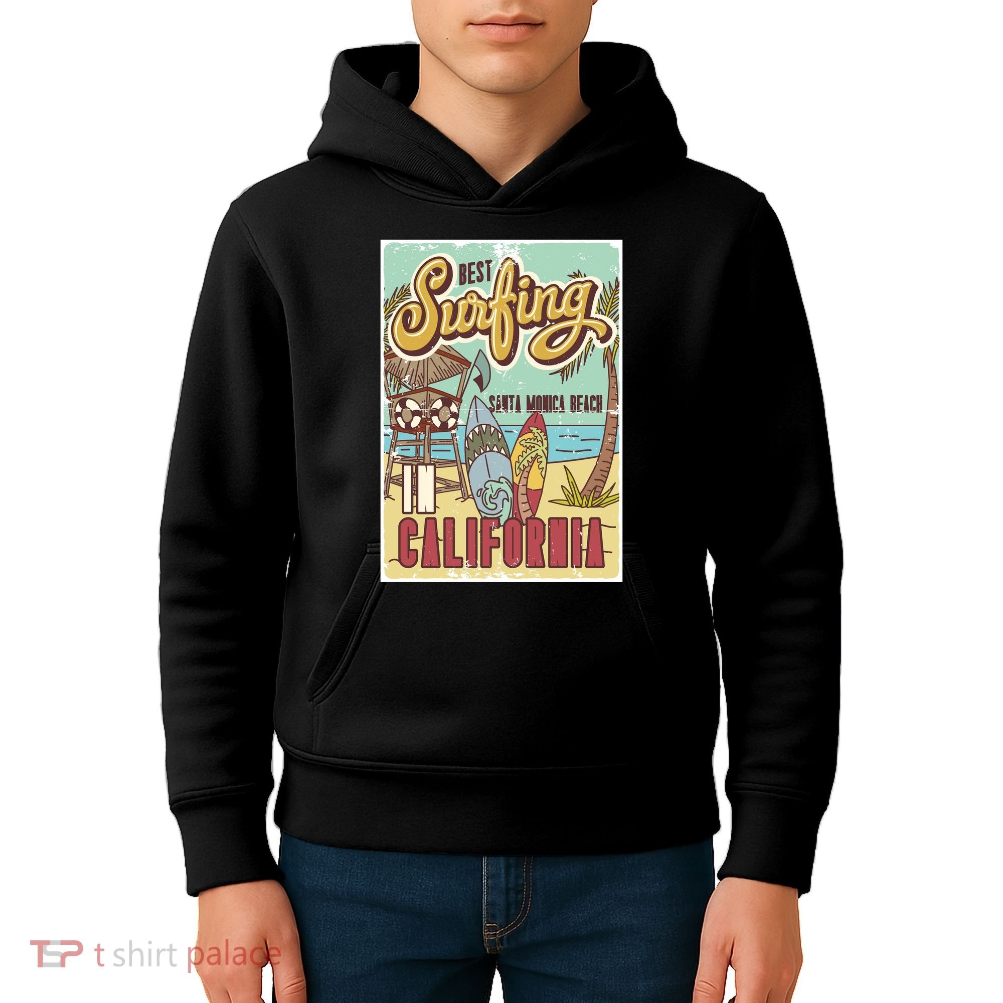Santa Monica Beach California Kids Hoodie