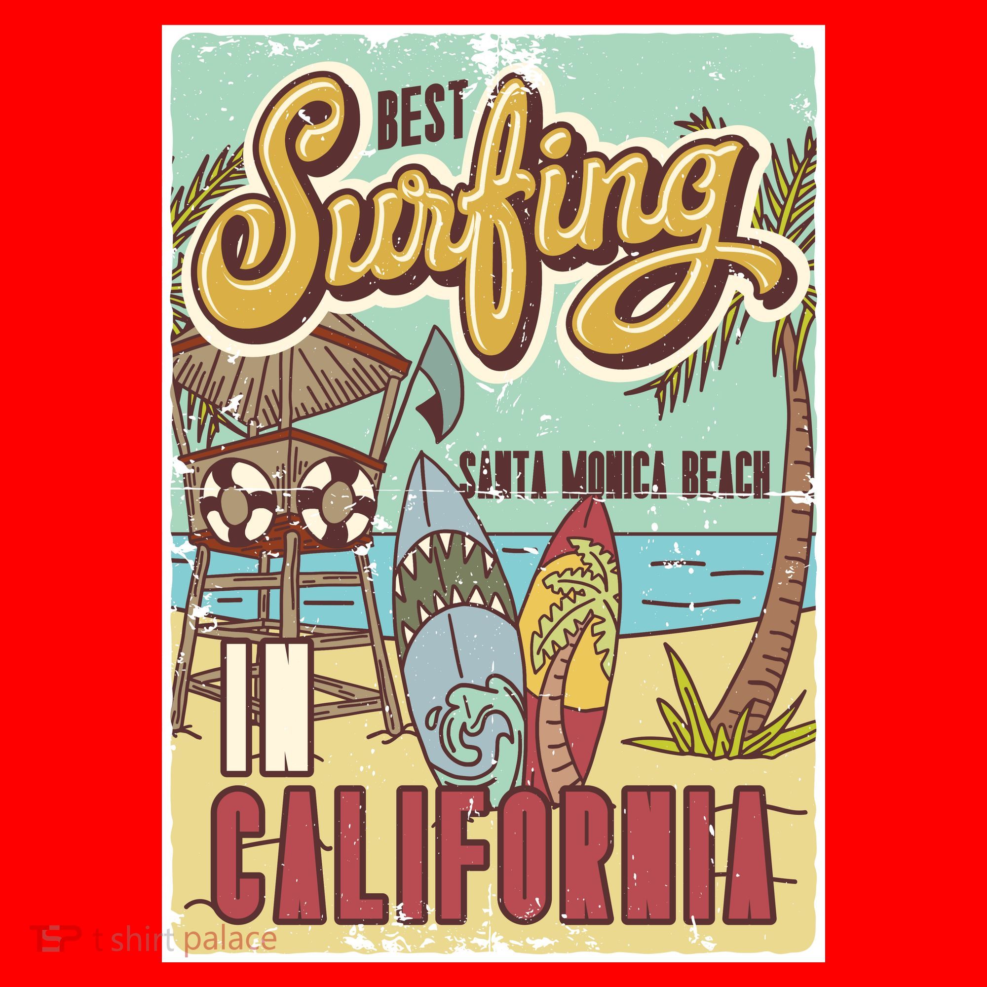 Santa Monica Beach California Santa Hat