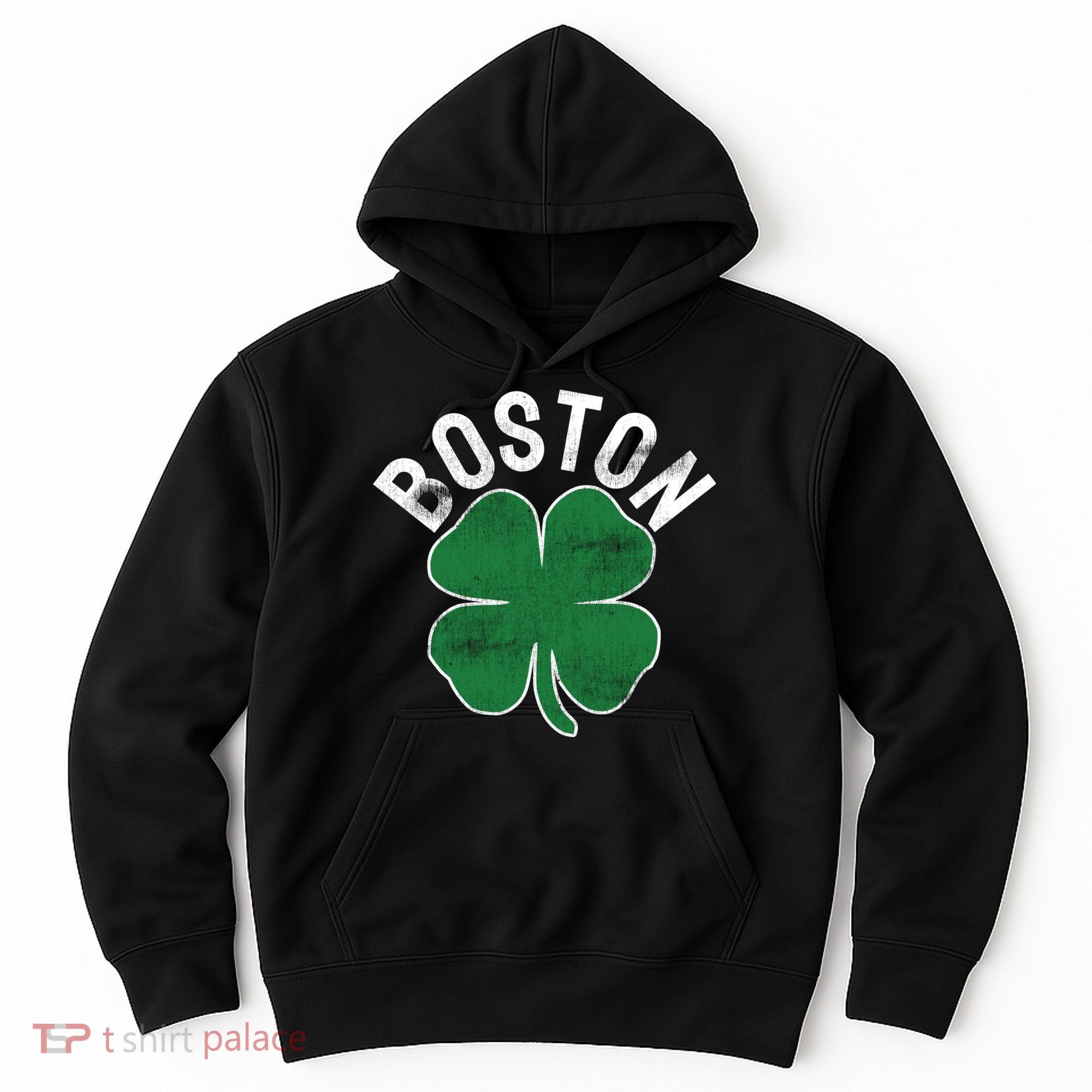 Shamrock Massachusetts Boston ST PATRICKS DAY Irish Green Hoodie