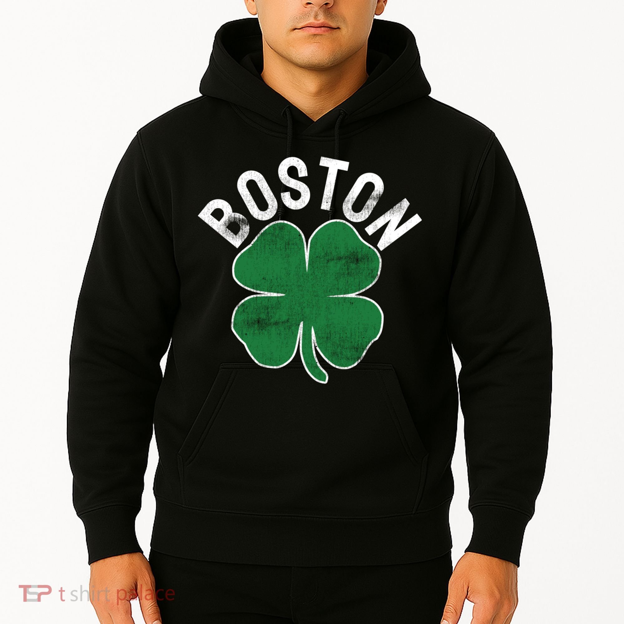 Shamrock Massachusetts Boston ST PATRICKS DAY Irish Green Hoodie