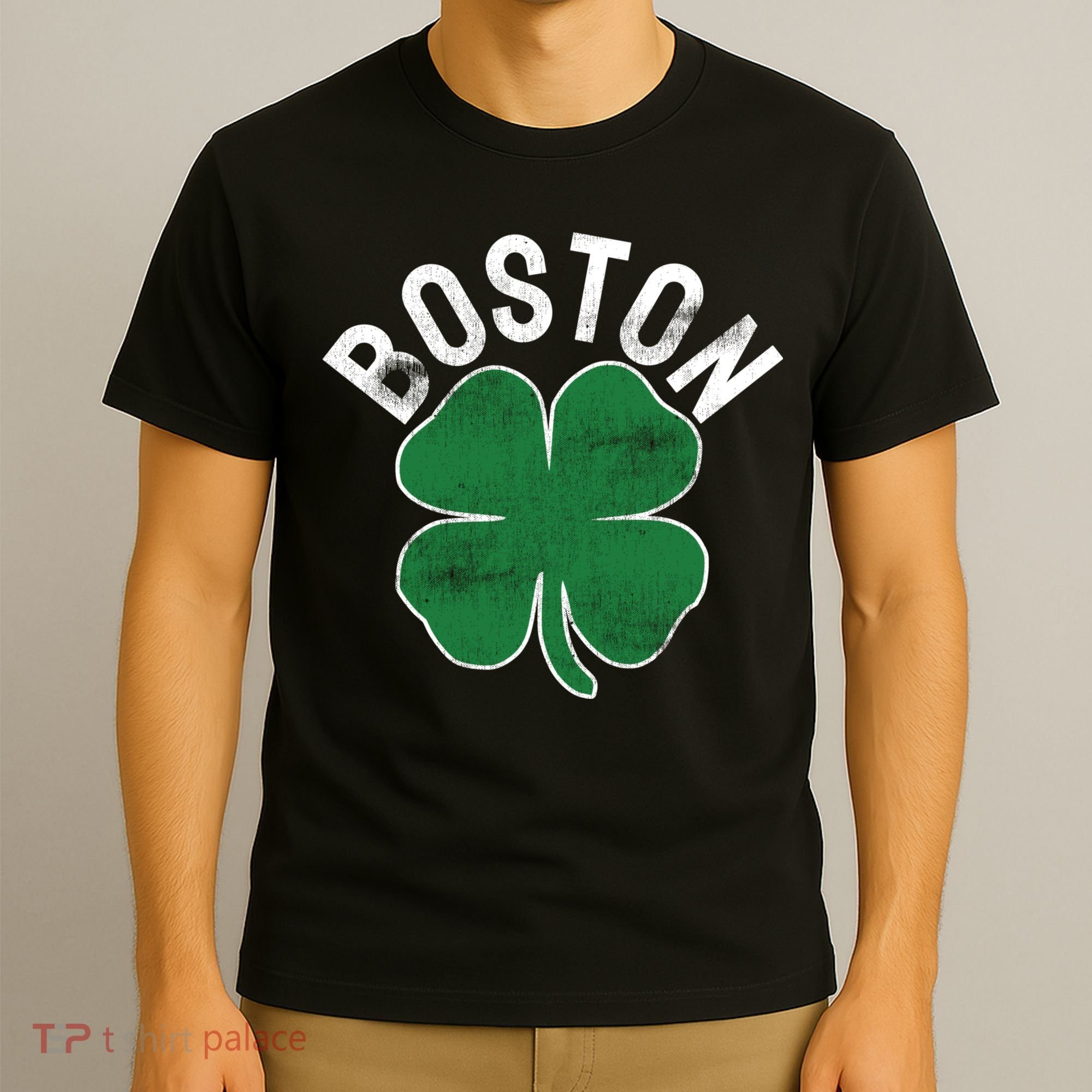 Shamrock Massachusetts Boston ST PATRICKS DAY Irish Green T-Shirt