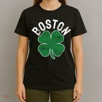 Shamrock Massachusetts Boston ST PATRICKS DAY Irish Green T-Shirt thumb 4