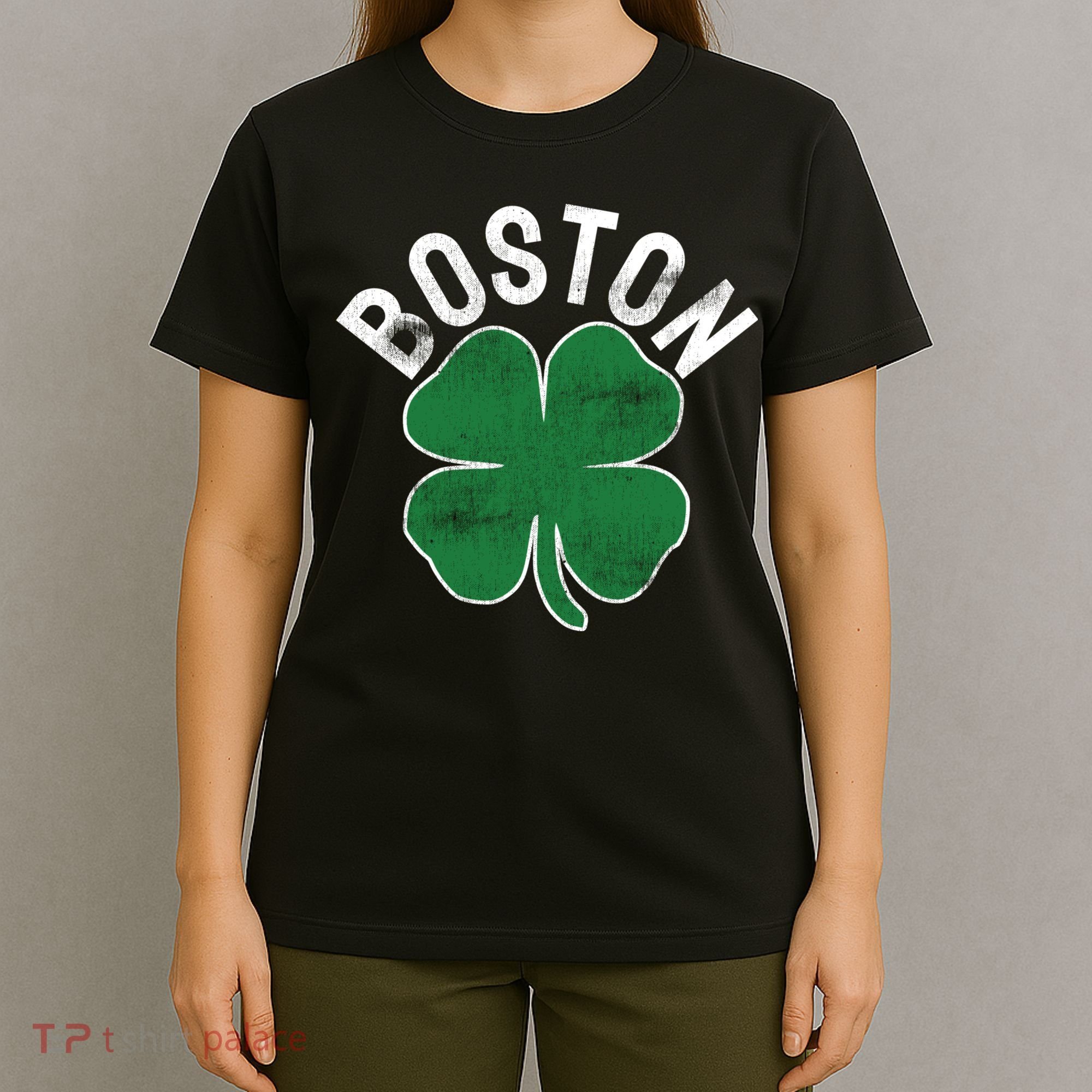 Shamrock Massachusetts Boston ST PATRICKS DAY Irish Green T-Shirt