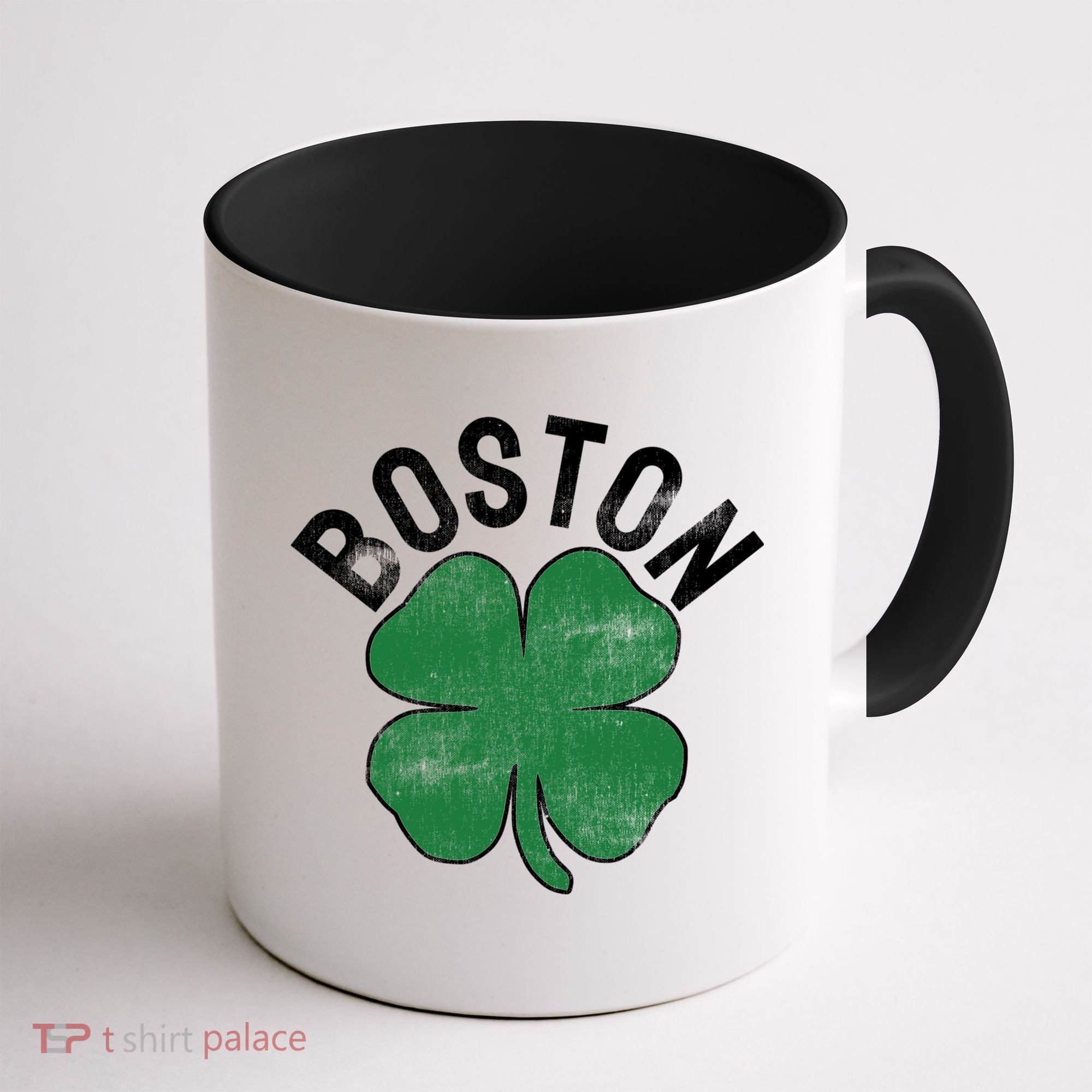 Shamrock Massachusetts Boston ST PATRICKS DAY Irish Green Coffee Mug