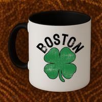 Shamrock Massachusetts Boston ST PATRICKS DAY Irish Green Coffee Mug thumb 2