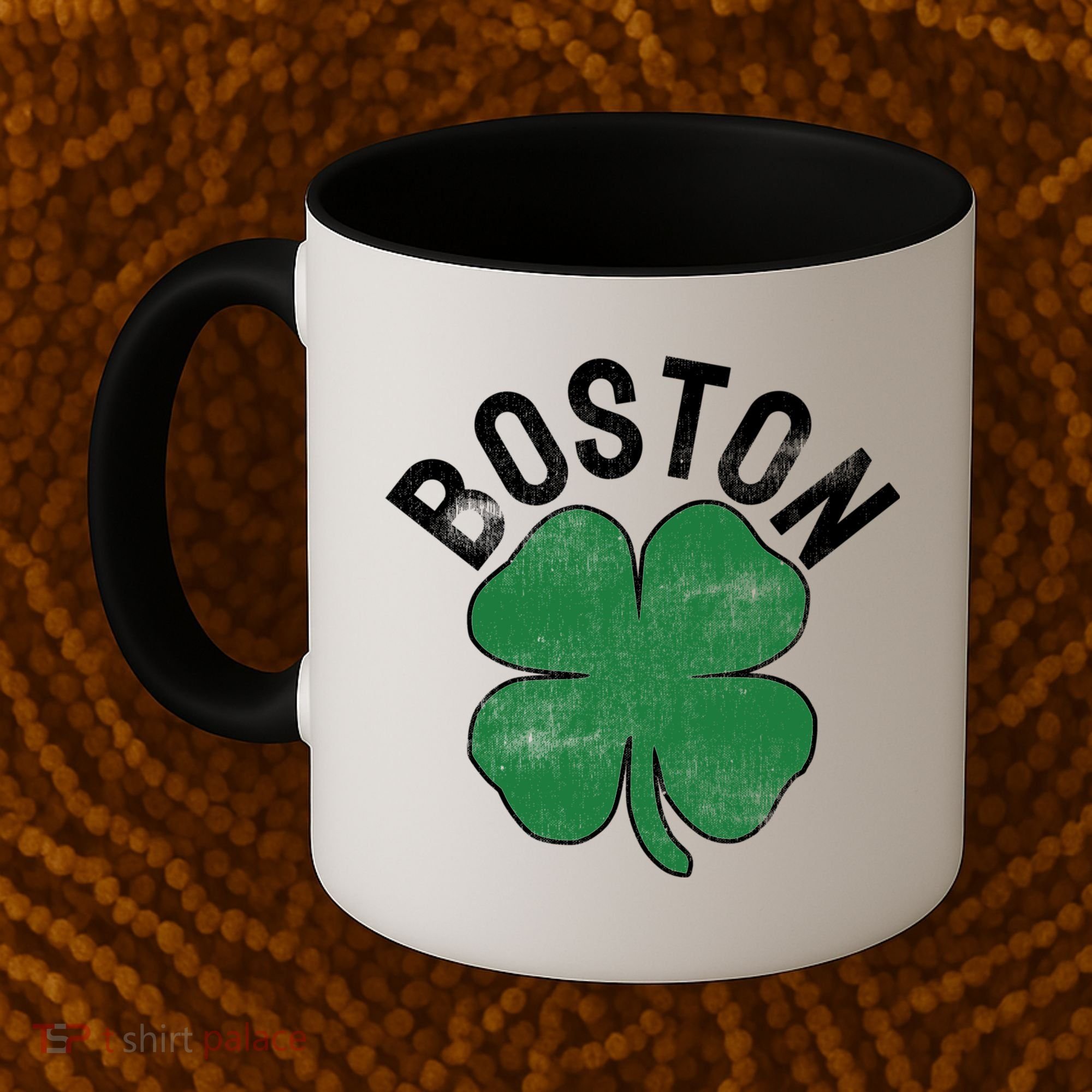 Shamrock Massachusetts Boston ST PATRICKS DAY Irish Green Coffee Mug