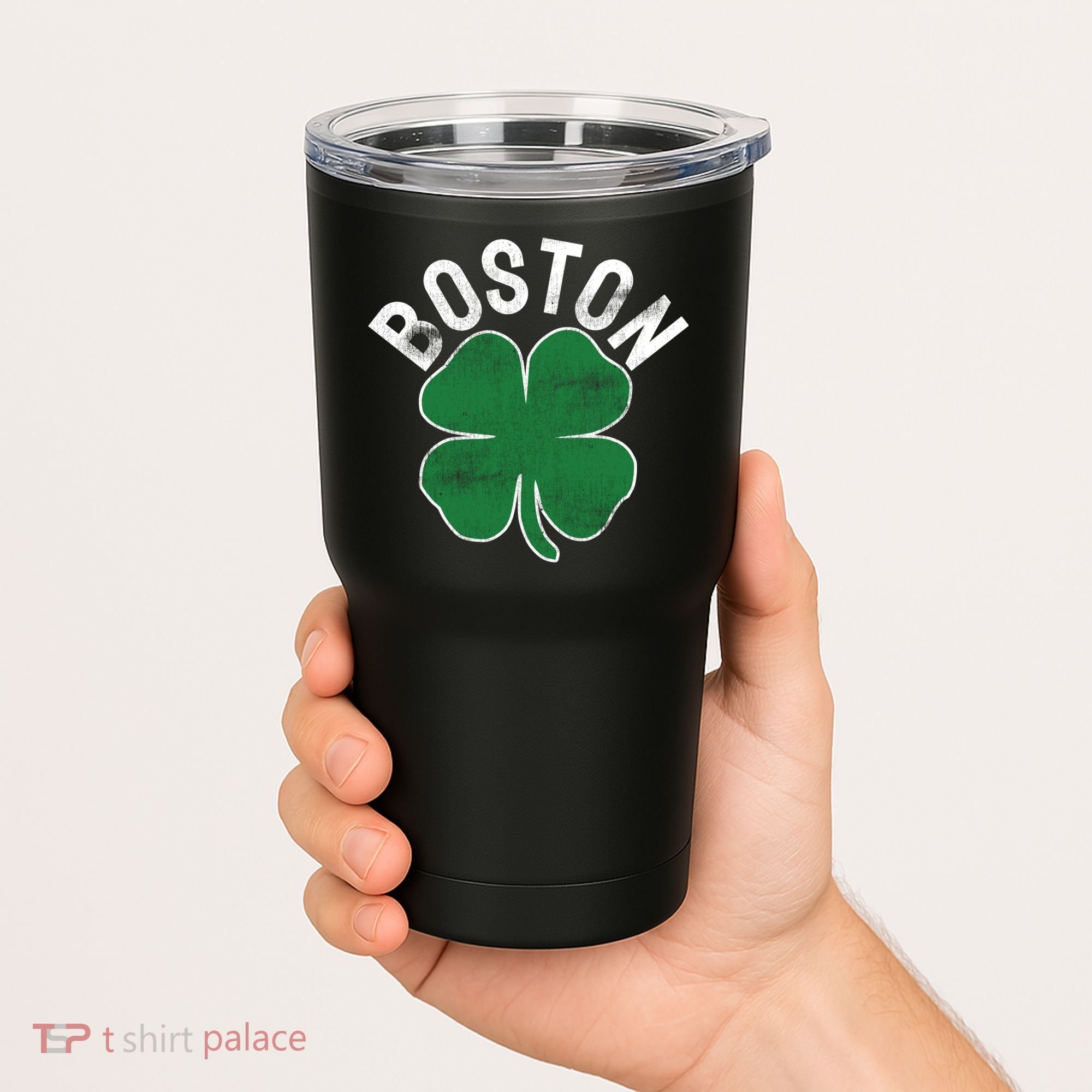 Shamrock Massachusetts Boston ST PATRICKS DAY Irish Green Tumbler