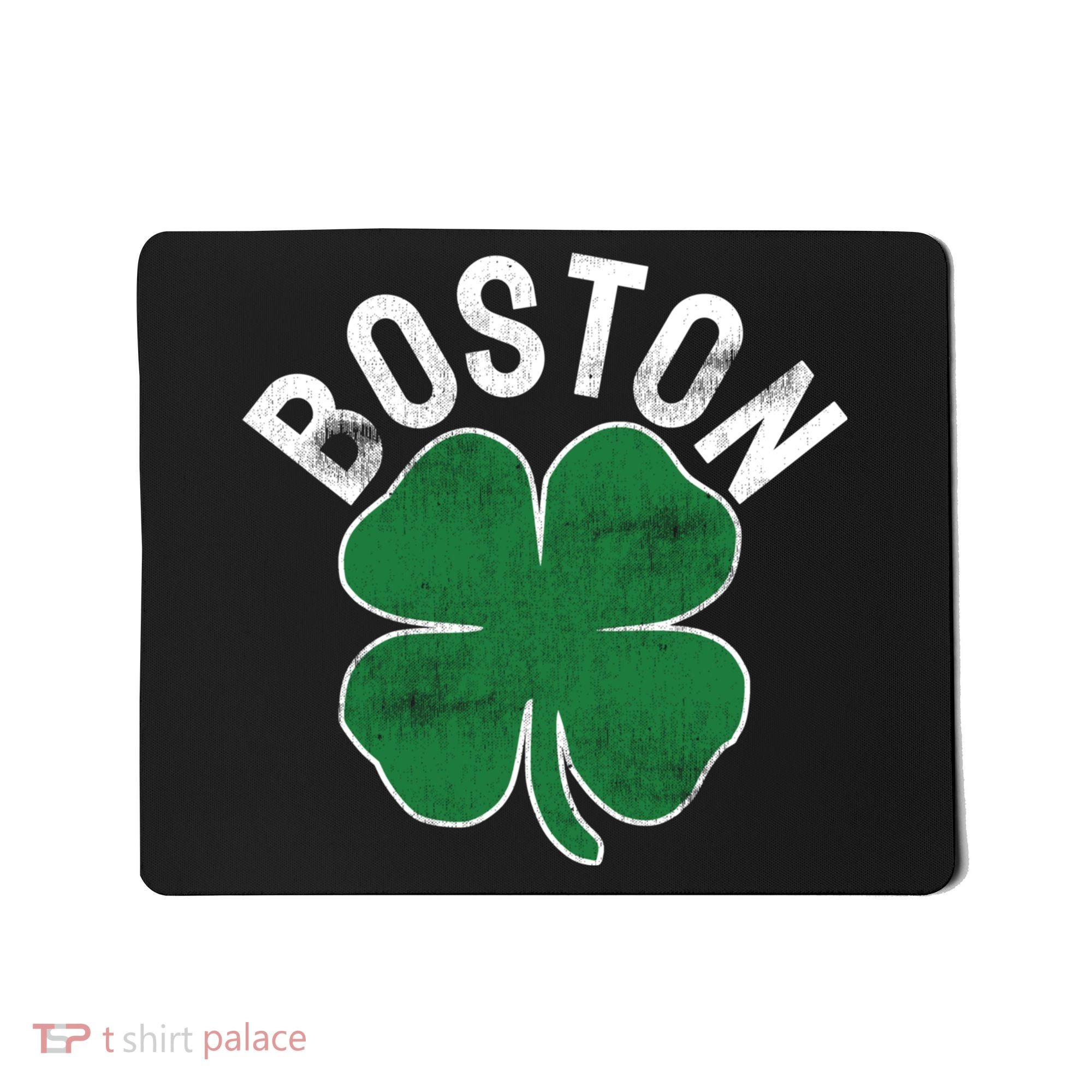 Shamrock Massachusetts Boston ST PATRICKS DAY Irish Green Mousepad