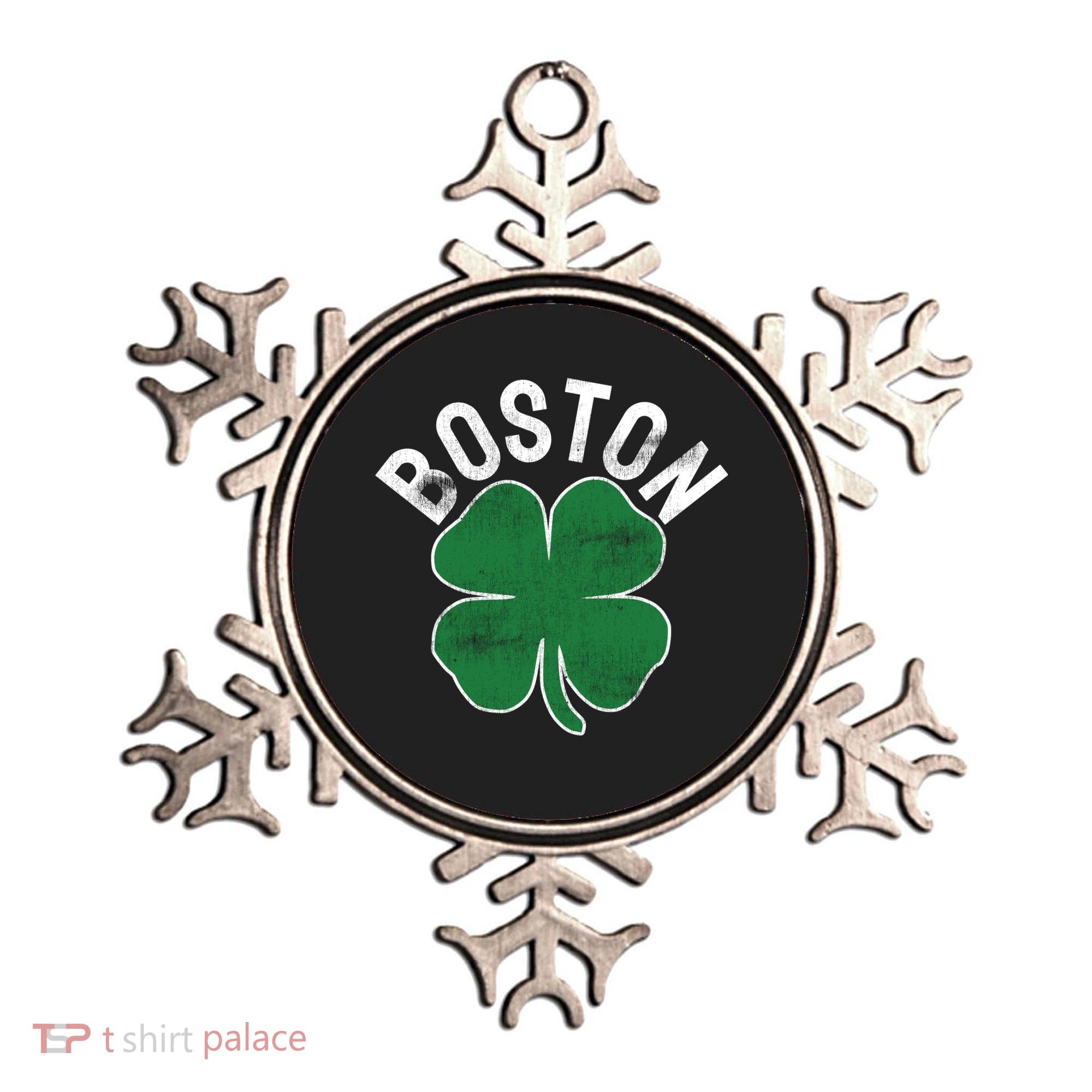 Shamrock Massachusetts Boston ST PATRICKS DAY Irish Green Ornament