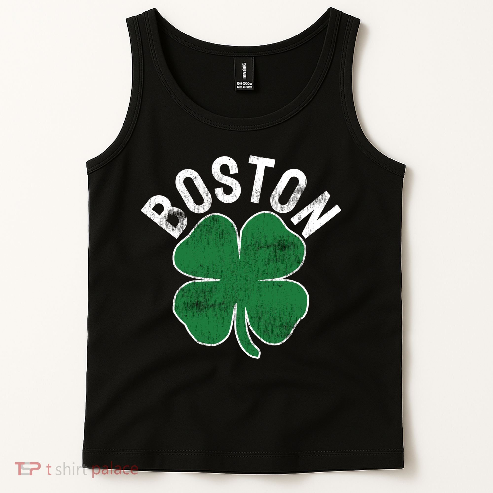 Shamrock Massachusetts Boston ST PATRICKS DAY Irish Green Tank Top