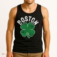 Shamrock Massachusetts Boston ST PATRICKS DAY Irish Green Tank Top thumb 3