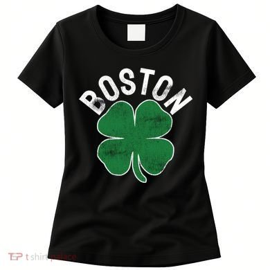 Shamrock Massachusetts Boston ST PATRICKS DAY Irish Green Women's T-Shirt