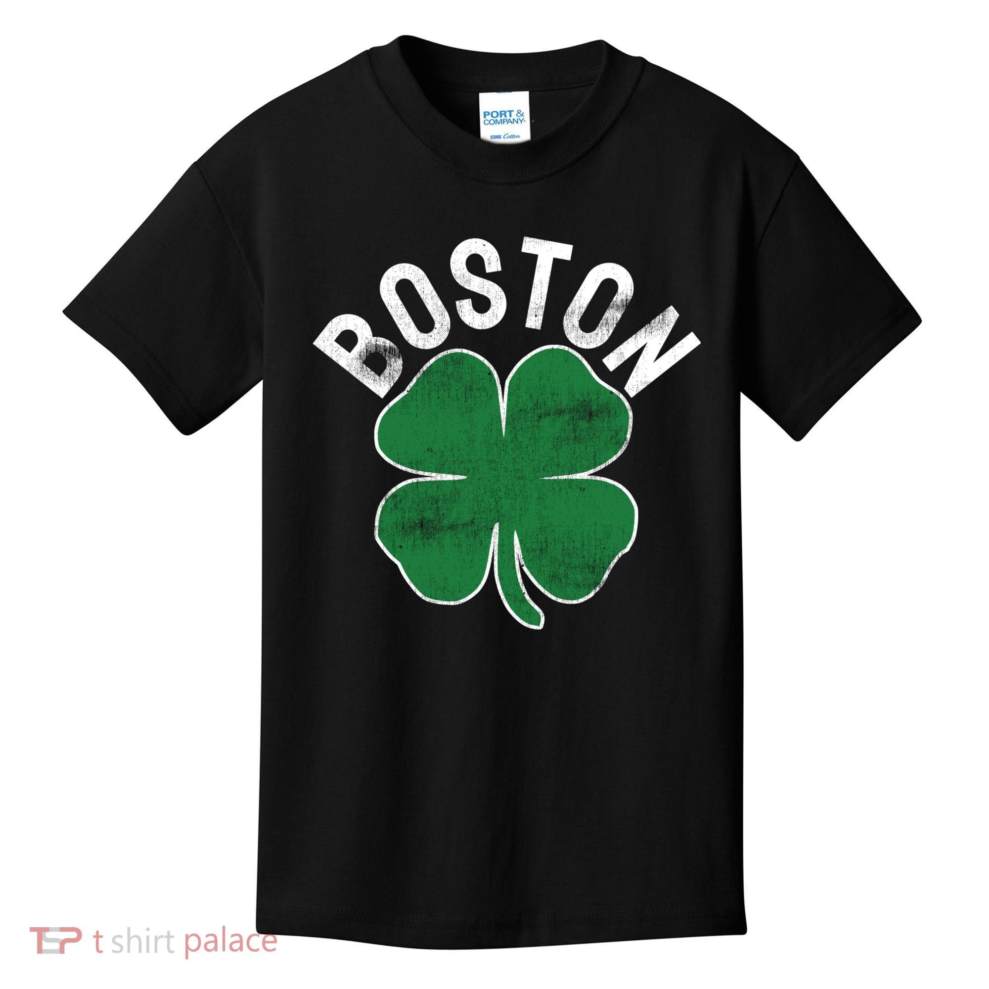Shamrock Massachusetts Boston ST PATRICKS DAY Irish Green Kids T-Shirt