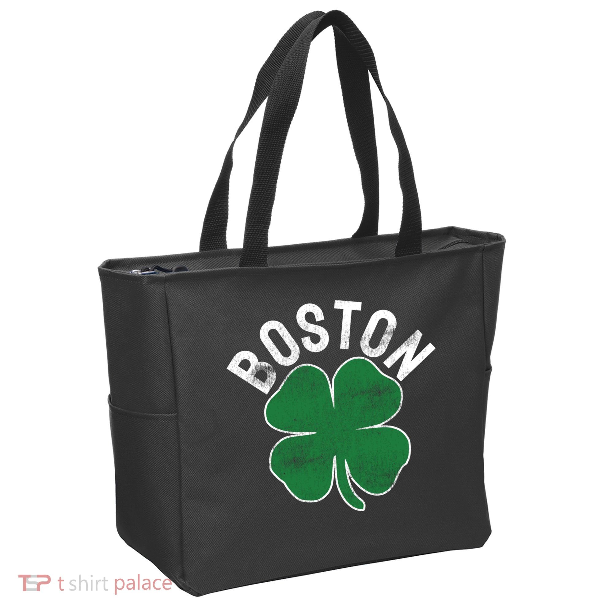 Shamrock Massachusetts Boston ST PATRICKS DAY Irish Green Tote Bag