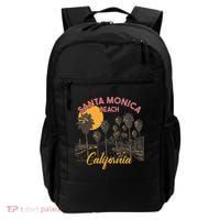 Santa Monica Beach California Summer Sunset Retro Backpack thumb 0