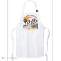 Santa Monica Beach California Summer Sunset Retro Apron thumb 0