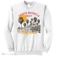 Santa Monica Beach California Summer Sunset Retro Sweatshirt thumb 0