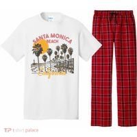 Santa Monica Beach California Summer Sunset Retro Pajama Set thumb 0