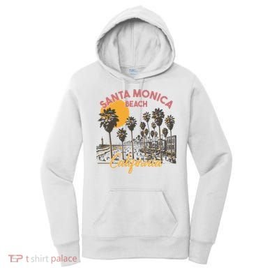 Santa Monica Beach California Summer Sunset Retro Women's Hoodie