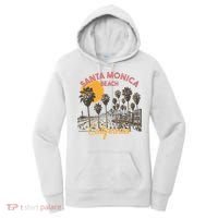 Santa Monica Beach California Summer Sunset Retro Women's Hoodie thumb 0