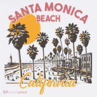 Santa Monica Beach California Summer Sunset Retro Women's Hoodie thumb 2