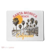 Santa Monica Beach California Summer Sunset Retro Mousepad thumb 0