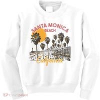 Santa Monica Beach California Summer Sunset Retro Kids Sweatshirt thumb 0