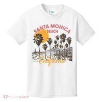 Santa Monica Beach California Summer Sunset Retro Kids T-Shirt thumb 0